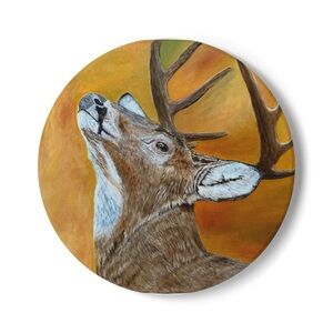 FourDeer Coasters with Brown and Orange Accents by Arkansas artist Leah Smith